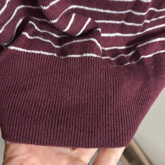 Worthington burgundy striped sweater - Picture 5 of 8